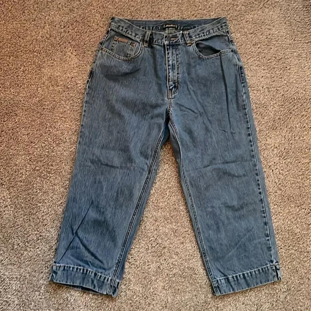 Eddie Bauer Capri blue jeans cotton denim straight leg pants size 10 - Picture 7 of 11